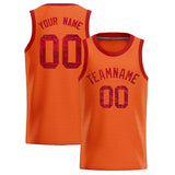 Custom Orange Sequined Tops Athletic Basketball Jersey