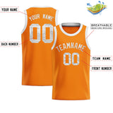 Custom Orange Sequined Tops Athletic Basketball Jersey