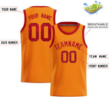 Custom Orange Sequined Tops Athletic Basketball Jersey