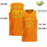 Custom Orange Sequined Tops Athletic Basketball Jersey
