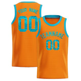 Custom Orange Sequined Tops Athletic Basketball Jersey