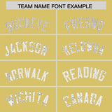 Custom Old Gold Sequined Tops Athletic Basketball Jersey