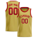 Custom Old Gold Sequined Tops Athletic Basketball Jersey