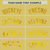 Custom Old Gold Sequined Tops Athletic Basketball Jersey