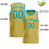 Custom Old Gold Sequined Tops Athletic Basketball Jersey