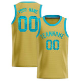 Custom Old Gold Sequined Tops Athletic Basketball Jersey