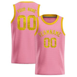 Custom Light Pink Sequined Tops Athletic Basketball Jersey