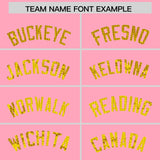 Custom Light Pink Sequined Tops Athletic Basketball Jersey