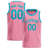 Custom Light Pink Sequined Tops Athletic Basketball Jersey