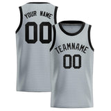 Custom Silver Sequined Tops Athletic Basketball Jersey