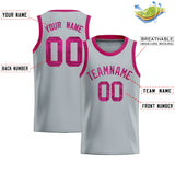Custom Silver Sequined Tops Athletic Basketball Jersey