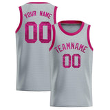 Custom Silver Sequined Tops Athletic Basketball Jersey