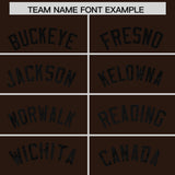 Custom Brown Sequined Tops Athletic Basketball Jersey