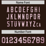 Custom Brown Sequined Tops Athletic Basketball Jersey