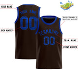 Custom Brown Sequined Tops Athletic Basketball Jersey