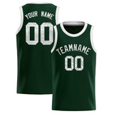 Custom Hunter Green Sequined Tops Athletic Basketball Jersey