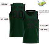 Custom Hunter Green Sequined Tops Athletic Basketball Jersey