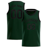 Custom Hunter Green Sequined Tops Athletic Basketball Jersey