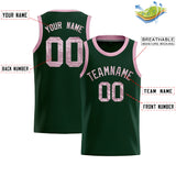 Custom Hunter Green Sequined Tops Athletic Basketball Jersey