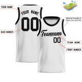 Custom White Sequined Tops Athletic Basketball Jersey
