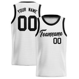 Custom White Sequined Tops Athletic Basketball Jersey