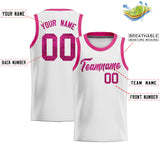 Custom White Sequined Tops Athletic Basketball Jersey
