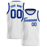 Custom White Sequined Tops Athletic Basketball Jersey