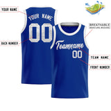 Custom Royal Sequined Tops Athletic Basketball Jersey