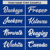 Custom Royal Sequined Tops Athletic Basketball Jersey