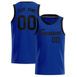 Custom Royal Sequined Tops Athletic Basketball Jersey