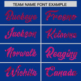 Custom Royal Sequined Tops Athletic Basketball Jersey