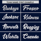 Custom Navy Sequined Tops Athletic Basketball Jersey