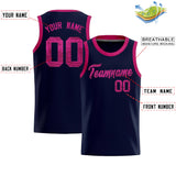 Custom Navy Sequined Tops Athletic Basketball Jersey