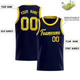 Custom Navy Sequined Tops Athletic Basketball Jersey