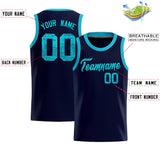 Custom Navy Sequined Tops Athletic Basketball Jersey