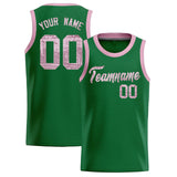 Custom Kelly Green Sequined Tops Athletic Basketball Jersey
