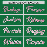 Custom Kelly Green Sequined Tops Athletic Basketball Jersey