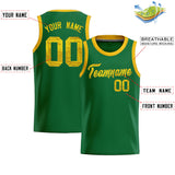 Custom Kelly Green Sequined Tops Athletic Basketball Jersey