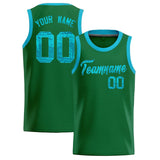 Custom Kelly Green Sequined Tops Athletic Basketball Jersey
