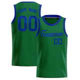 Custom Kelly Green Sequined Tops Athletic Basketball Jersey