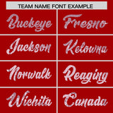 Custom Red Sequined Tops Athletic Basketball Jersey