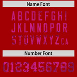 Custom Red Sequined Tops Athletic Basketball Jersey