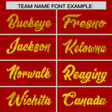 Custom Red Sequined Tops Athletic Basketball Jersey