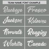 Custom Gray Sequined Tops Athletic Basketball Jersey