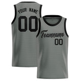 Custom Gray Sequined Tops Athletic Basketball Jersey