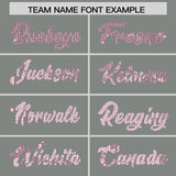 Custom Gray Sequined Tops Athletic Basketball Jersey