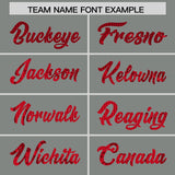 Custom Gray Sequined Tops Athletic Basketball Jersey