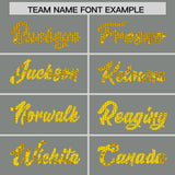 Custom Gray Sequined Tops Athletic Basketball Jersey