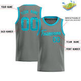 Custom Gray Sequined Tops Athletic Basketball Jersey