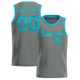 Custom Gray Sequined Tops Athletic Basketball Jersey